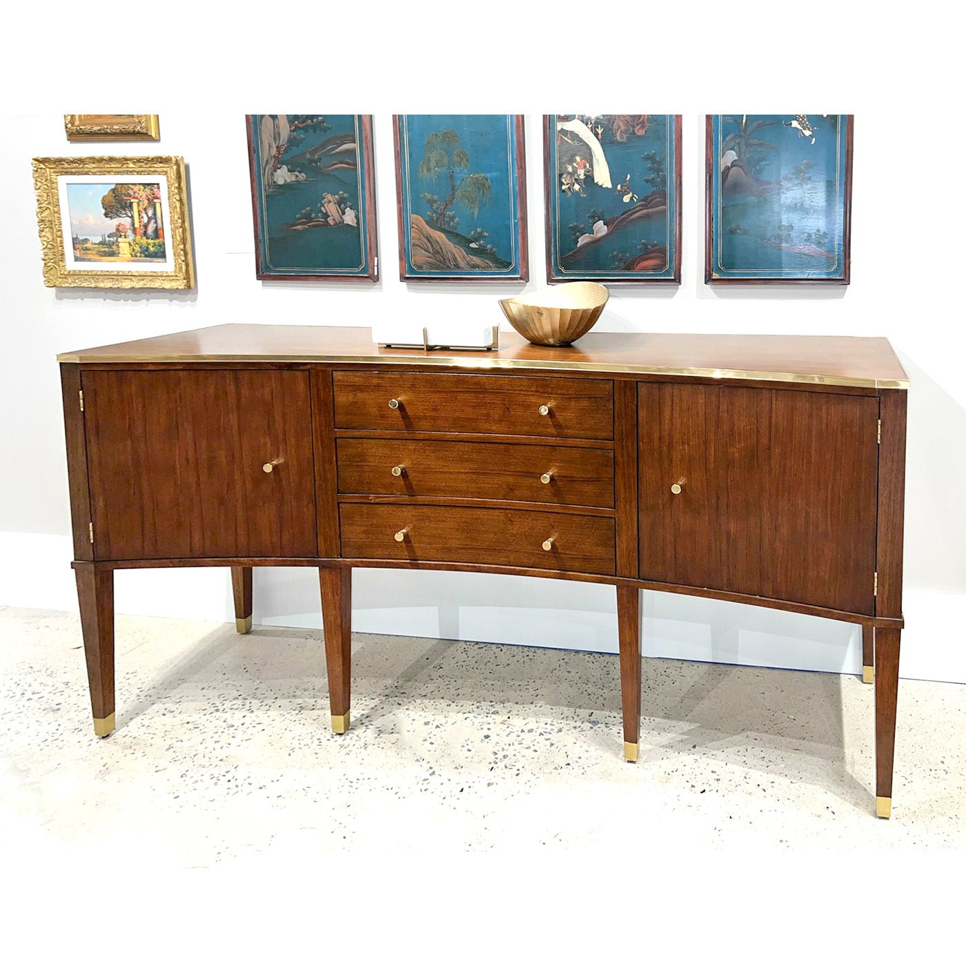 Modern Walnut Sideboard - English Georgian America