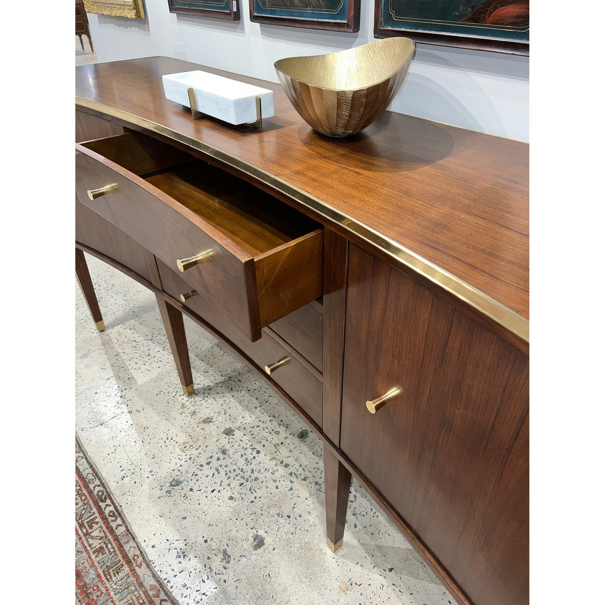 Modern Walnut Sideboard - English Georgian America