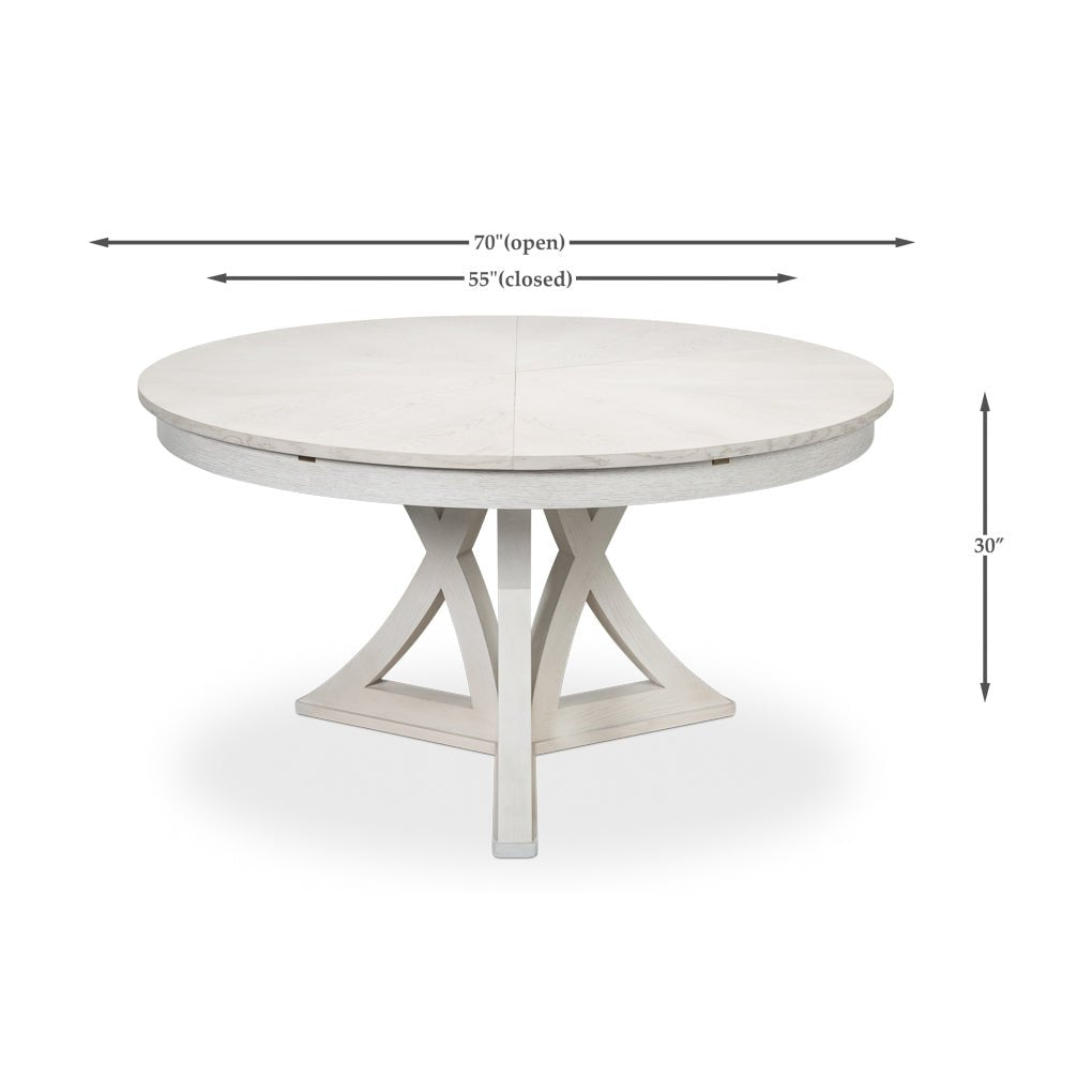Modern White Oak Jupe Dining Table - 70&quot; - English Georgian America