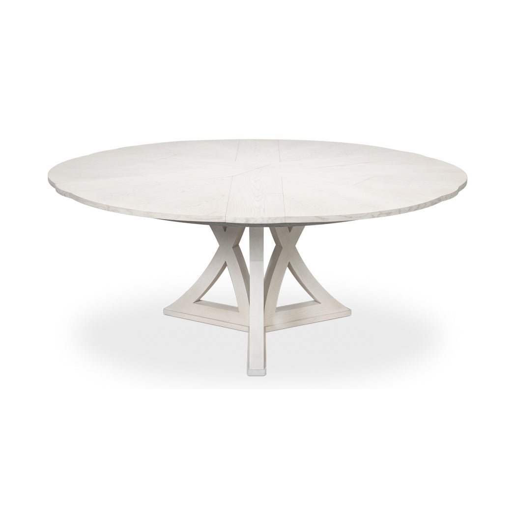 Modern White Oak Jupe Dining Table - 70&quot; - English Georgian America