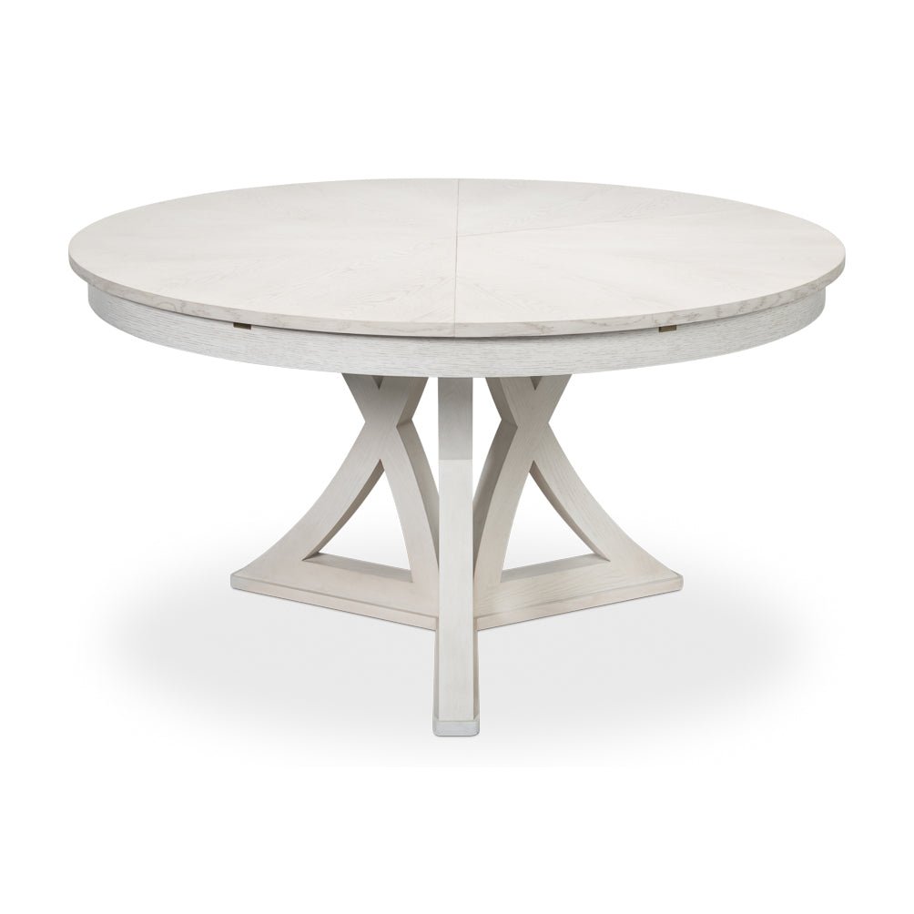 Modern White Oak Jupe Dining Table - 70" - English Georgian America