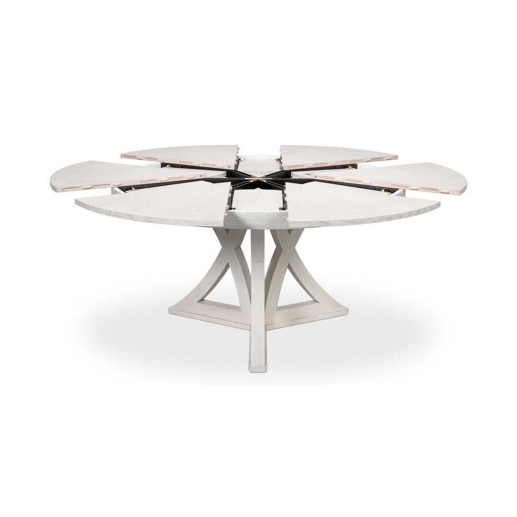 Modern White Oak Jupe Dining Table - 70&quot; - English Georgian America