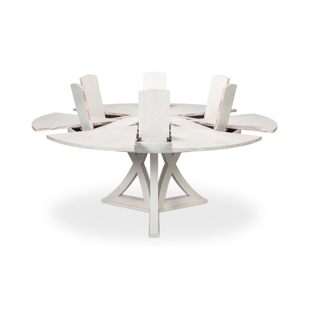 Modern White Oak Jupe Dining Table - 70&quot; - English Georgian America