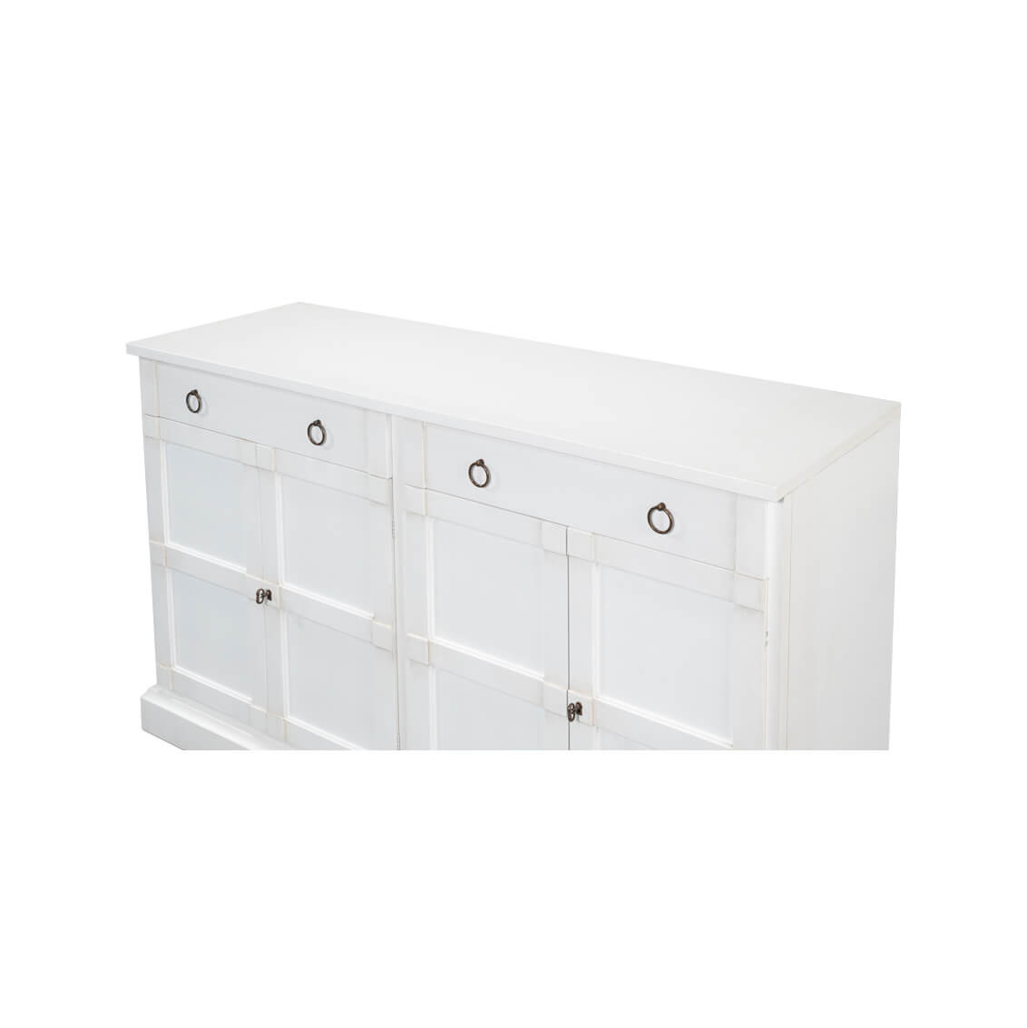 Modern White Painted Credenza - English Georgian America