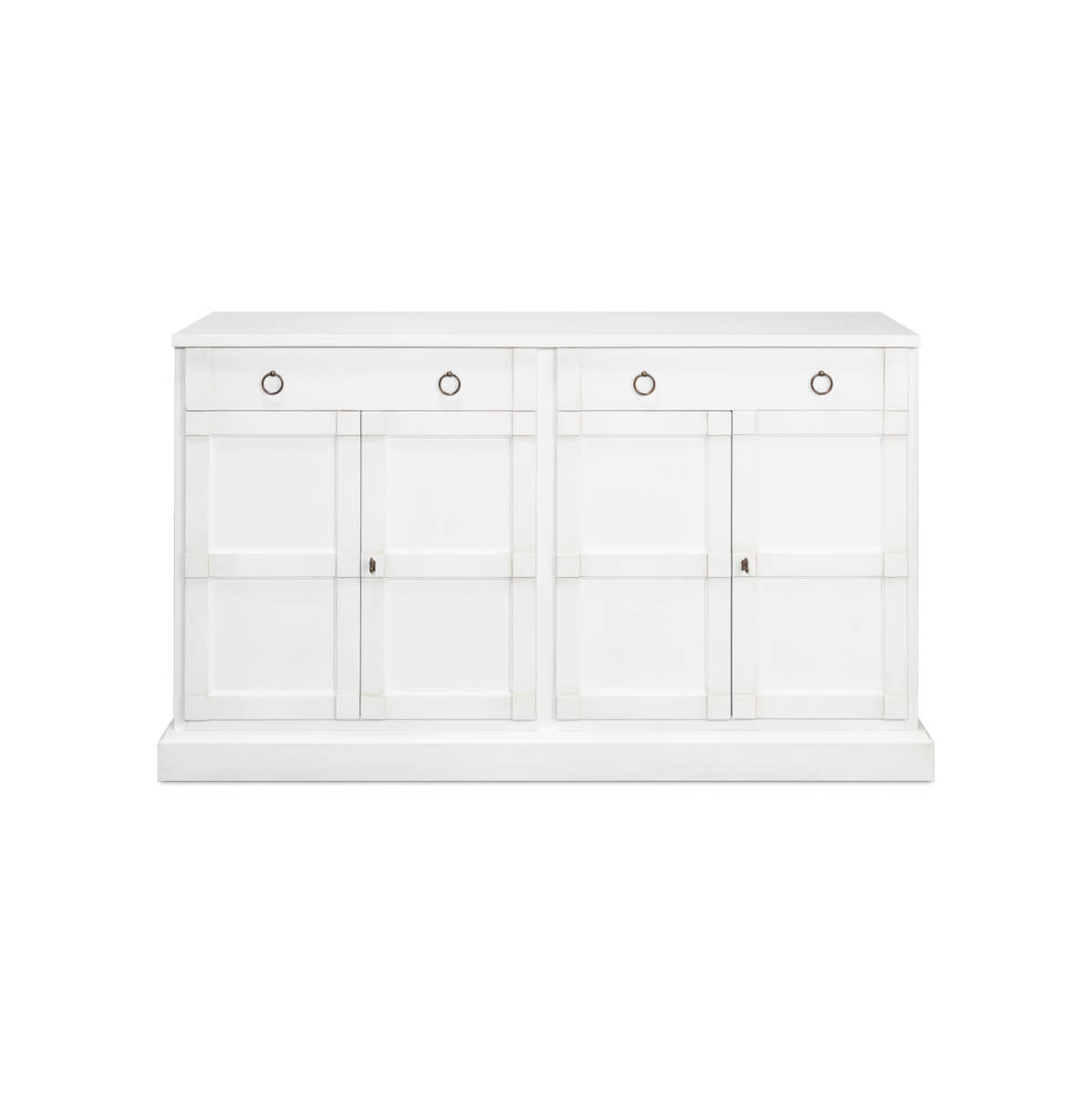 Modern White Painted Credenza - English Georgian America