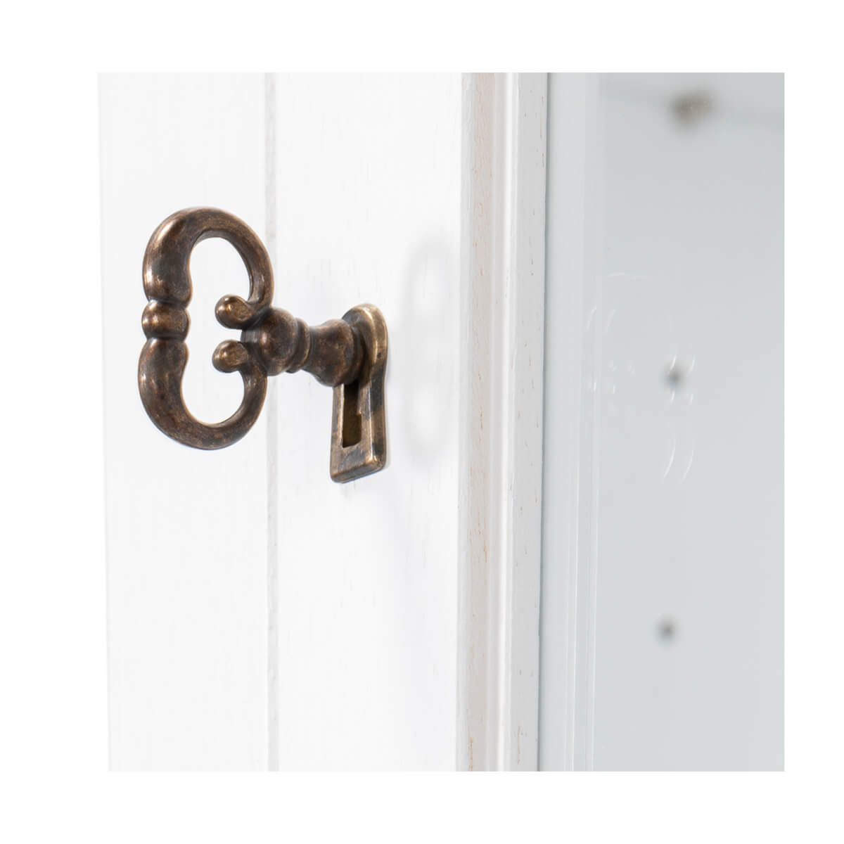 Modern White Painted Hutch - English Georgian America