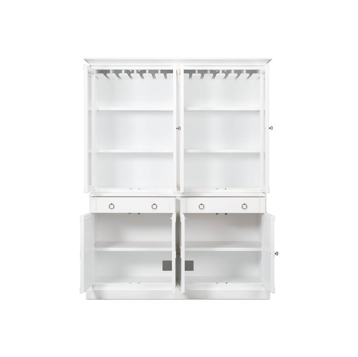 Modern White Painted Hutch - English Georgian America