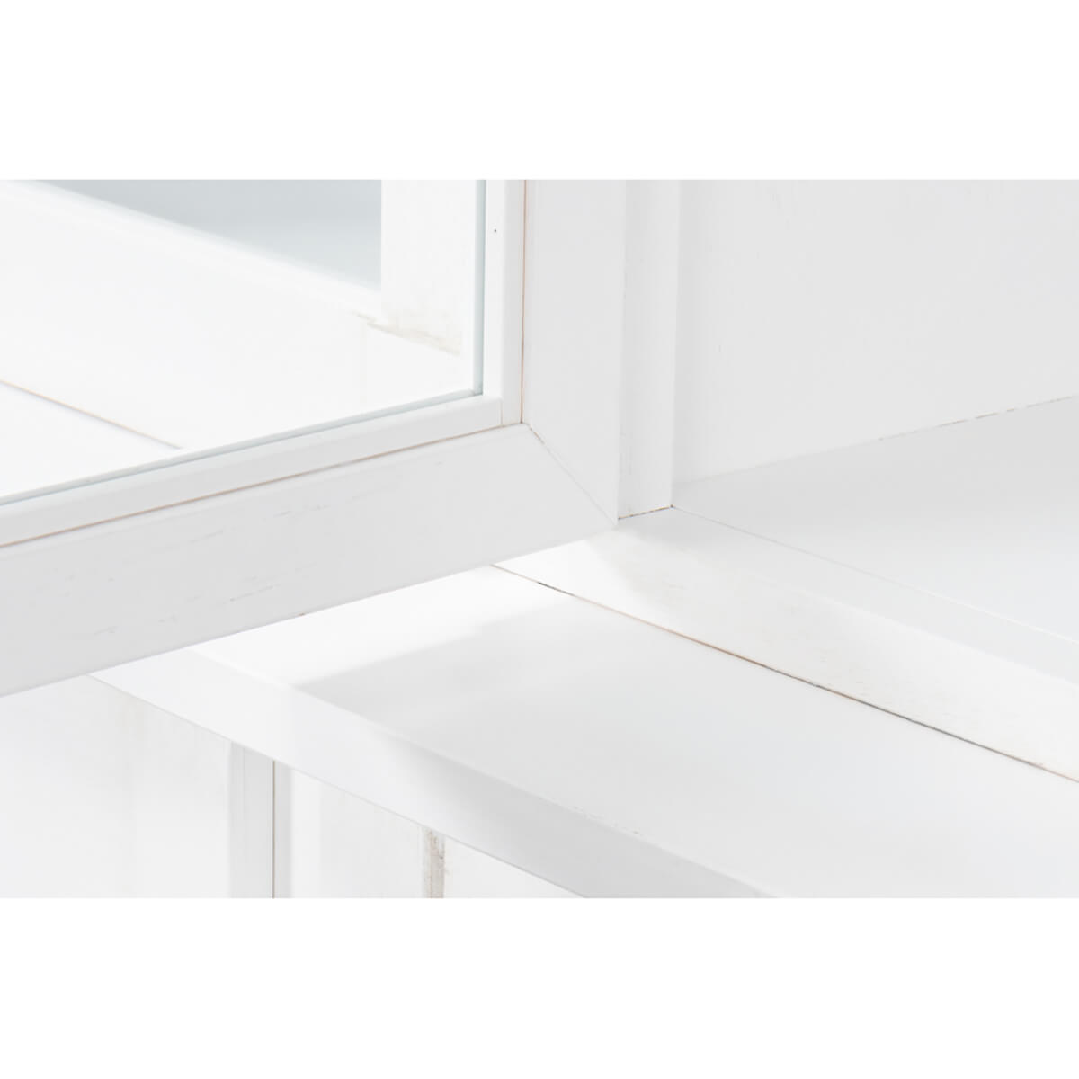 Modern White Painted Hutch - English Georgian America