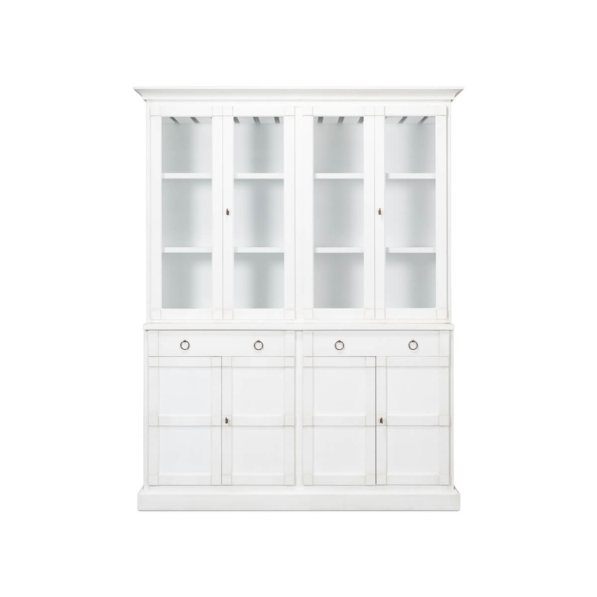 Modern White Painted Hutch - English Georgian America