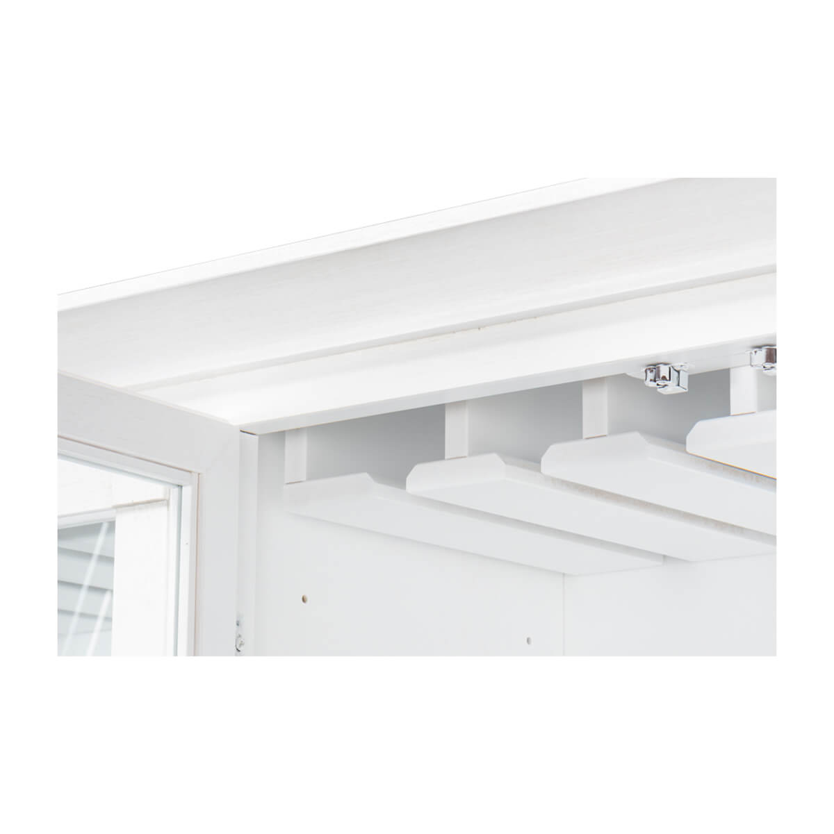 Modern White Painted Hutch - English Georgian America