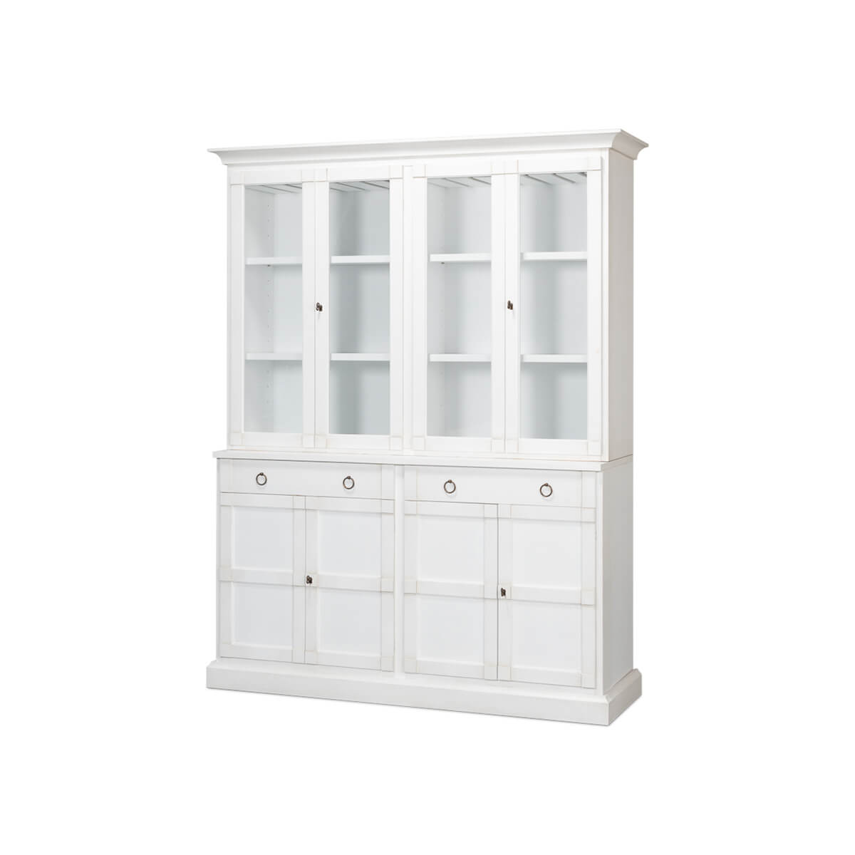 Modern White Painted Hutch - English Georgian America