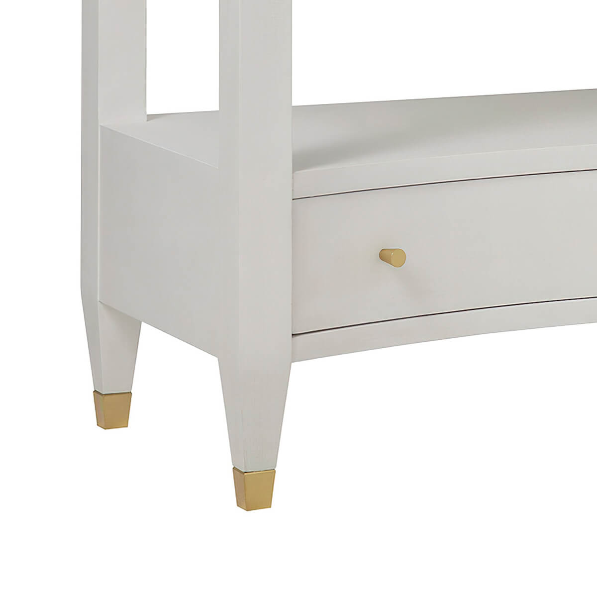 Modern White Painted Nightstand - English Georgian America