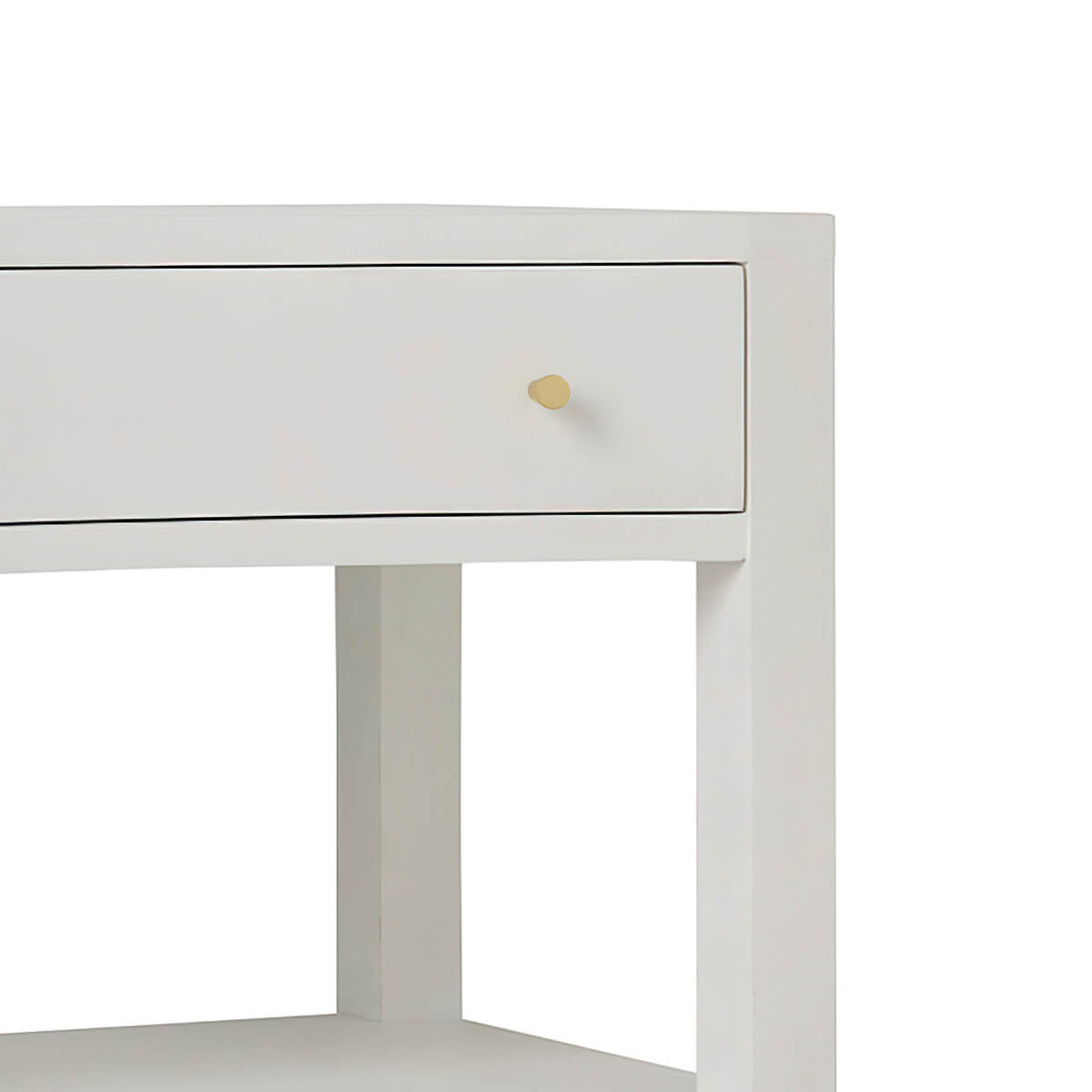 Modern White Painted Nightstand - English Georgian America