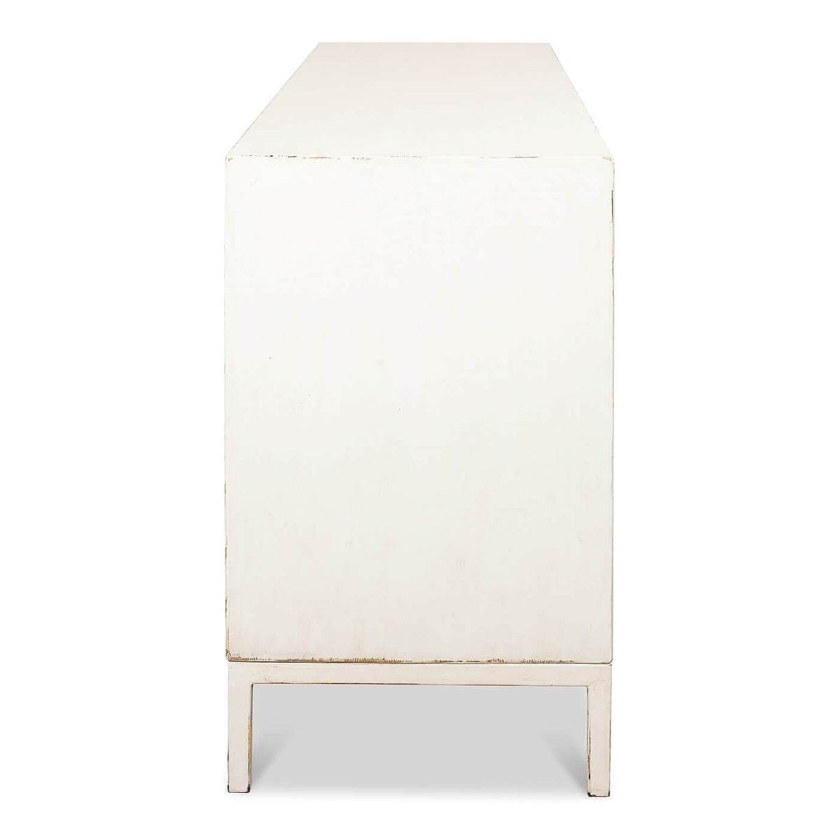 Modern Whitewash Geometric Sideboard - English Georgian America