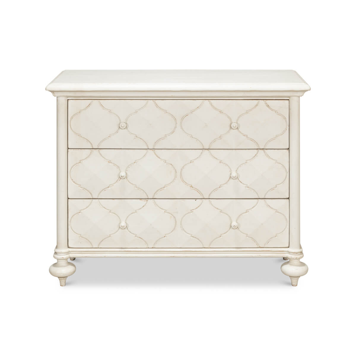 Moroccan Antique White Chest of Drawers - English Georgian America