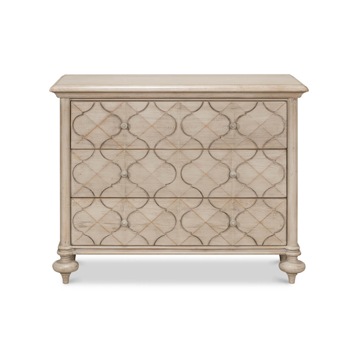 Moroccan Stone Grey Chest of Drawers - English Georgian America