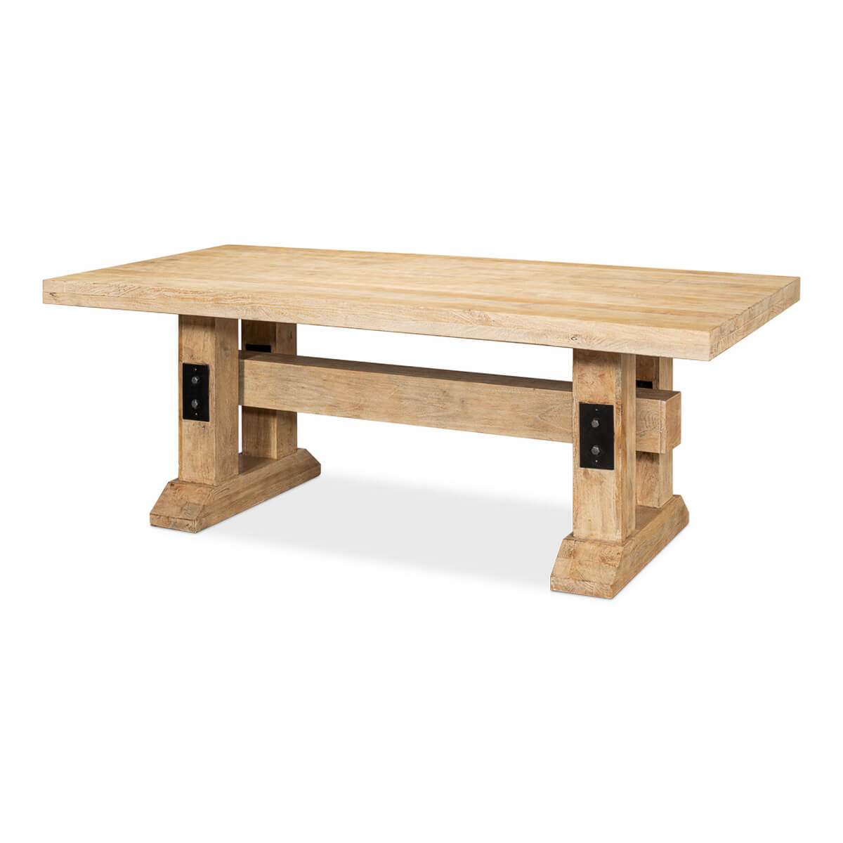 Natural Industrial Farmhouse Dining Table - English Georgian America
