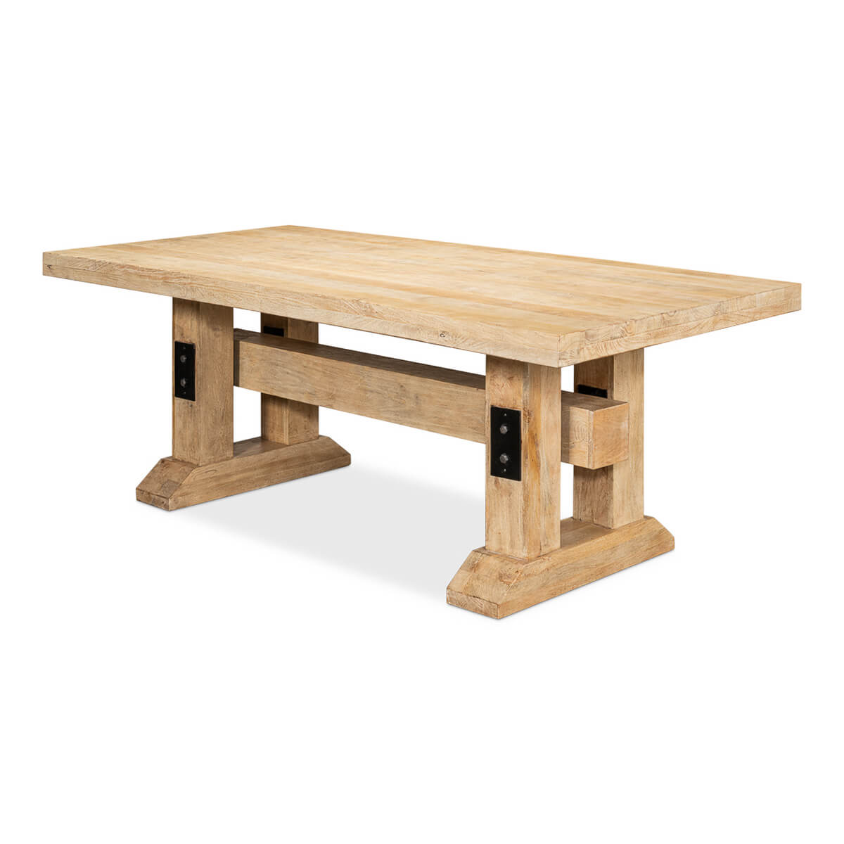 Natural Industrial Farmhouse Dining Table - English Georgian America