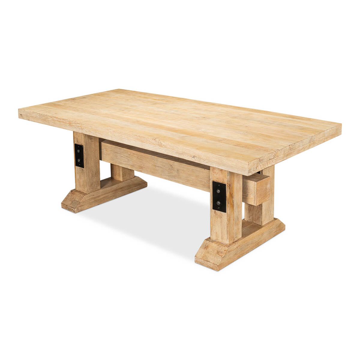 Natural Industrial Farmhouse Dining Table - English Georgian America