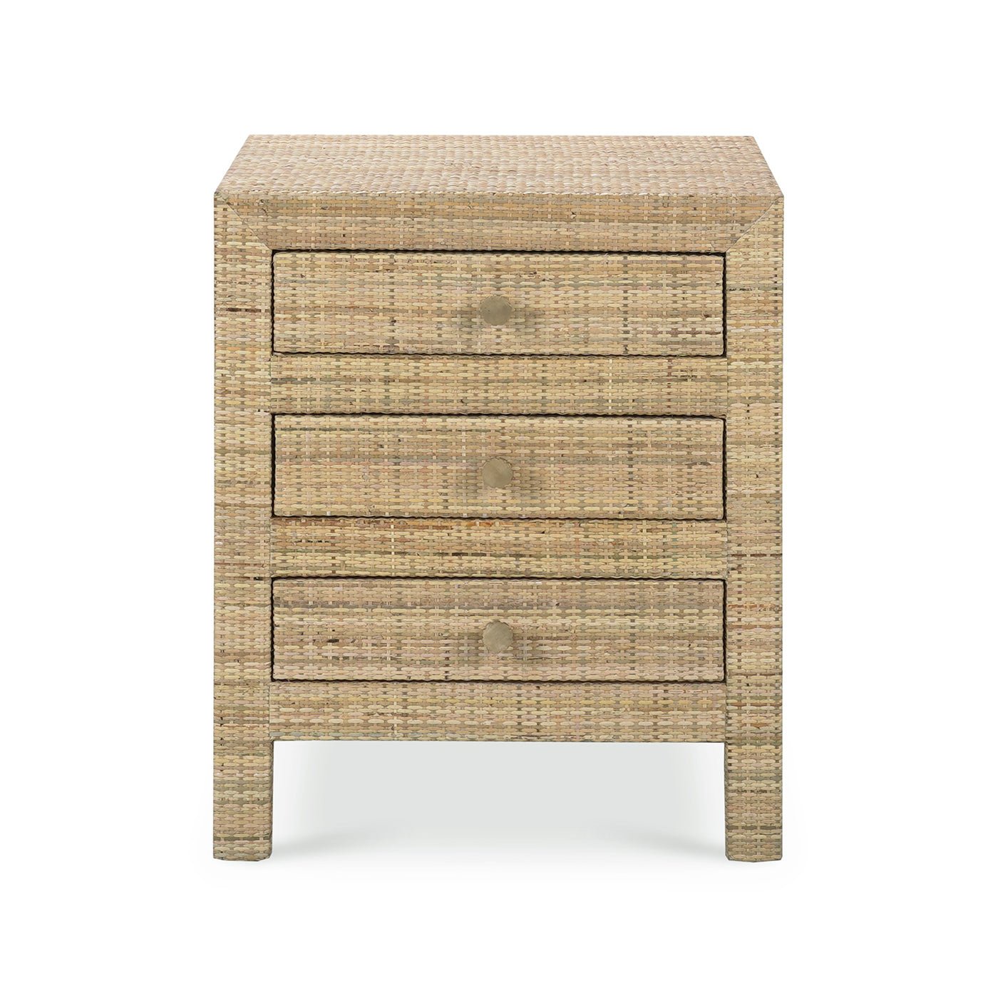 Natural Rattan Bedside Table - English Georgian America