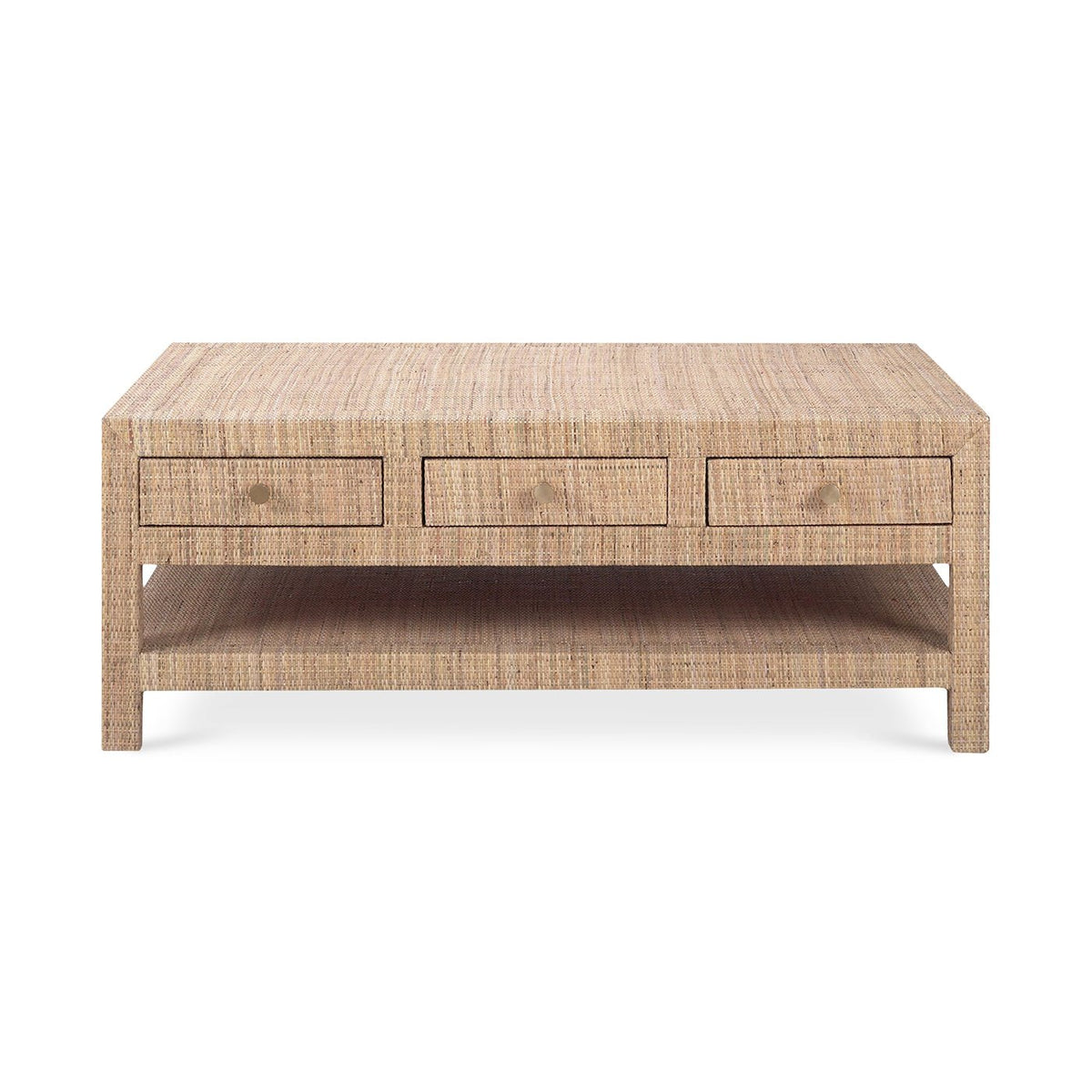 Natural Rattan Coffee Table - English Georgian America