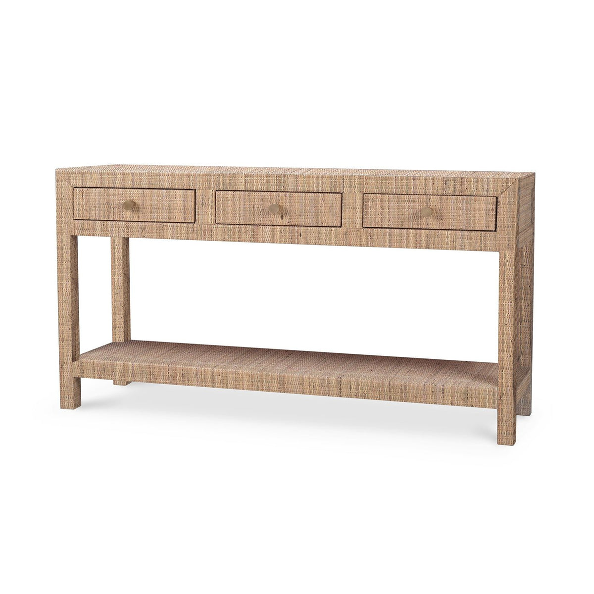 Natural Rattan Console Table - English Georgian America