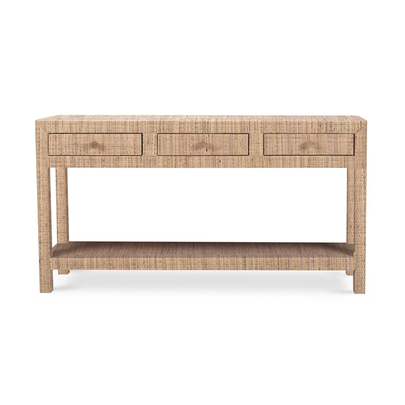 Natural Rattan Console Table - English Georgian America