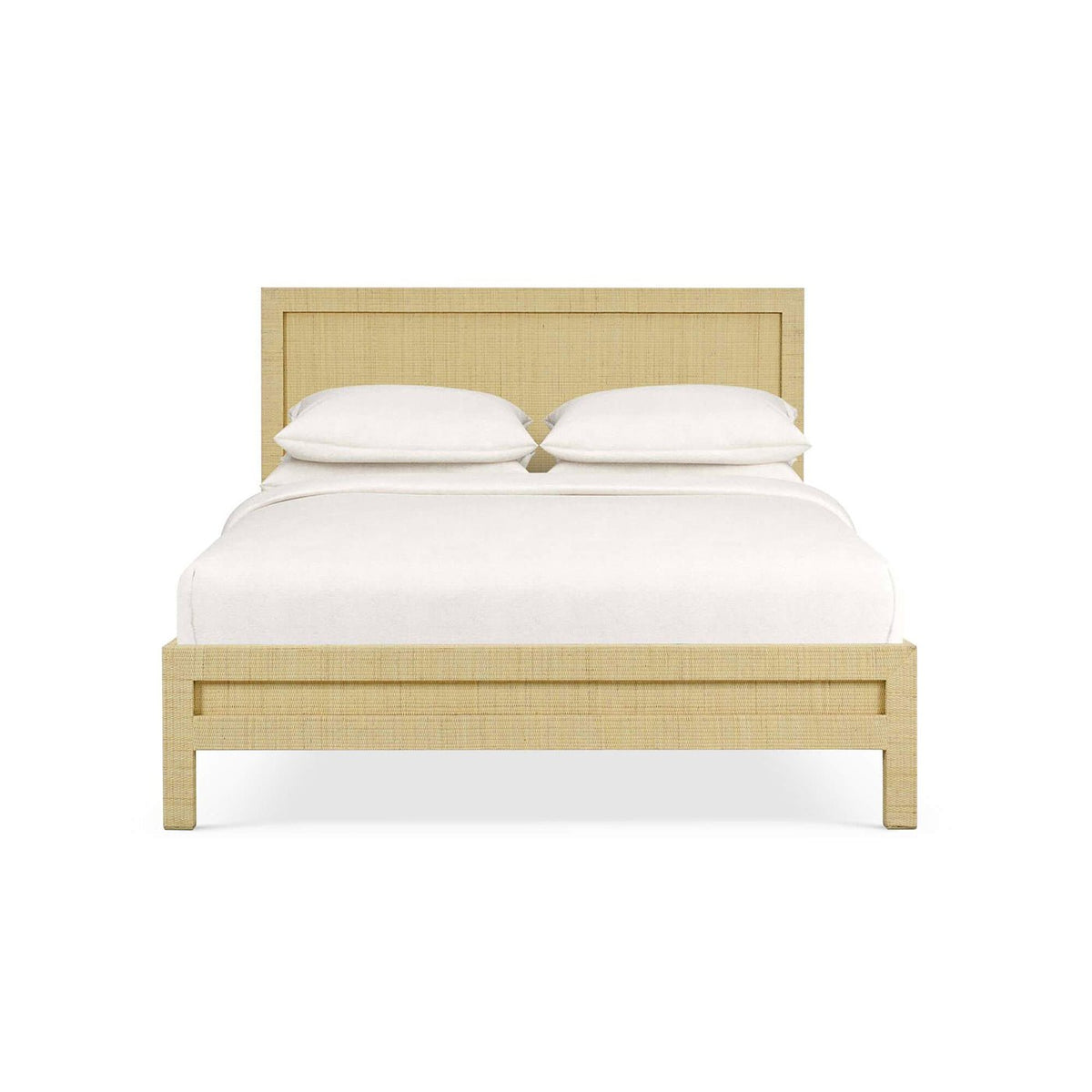 Natural Rattan Queen Size Bed Frame - English Georgian America