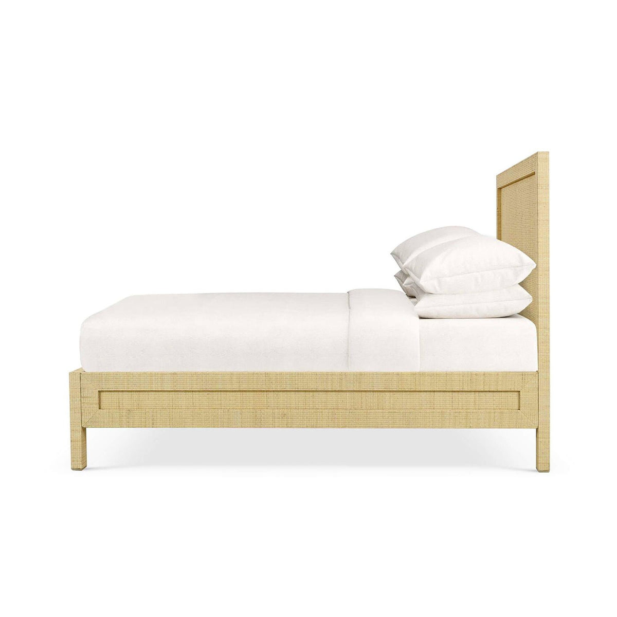 Natural Rattan Queen Size Bed Frame - English Georgian America