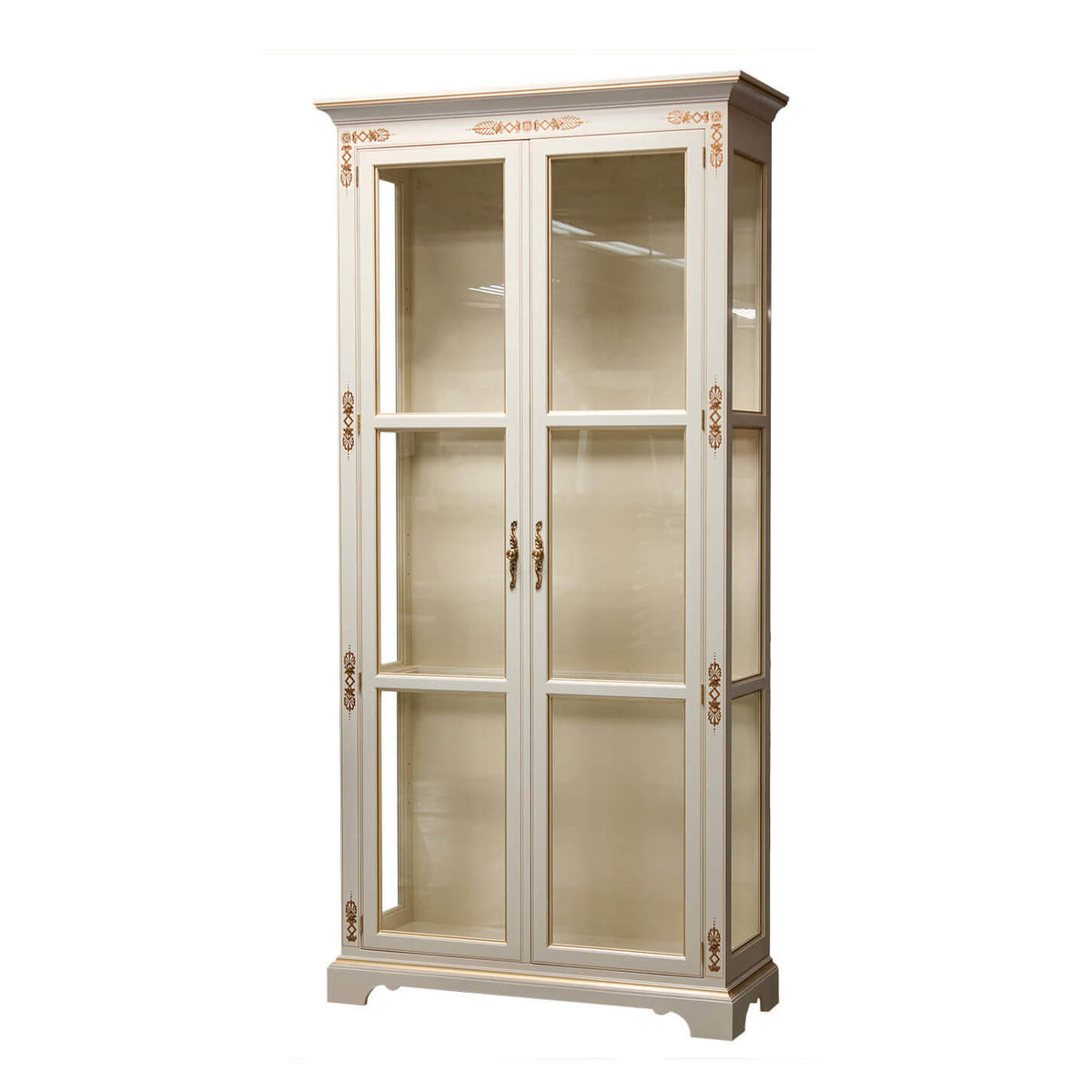 Neo Classic Curio Cabinet - Black - English Georgian America