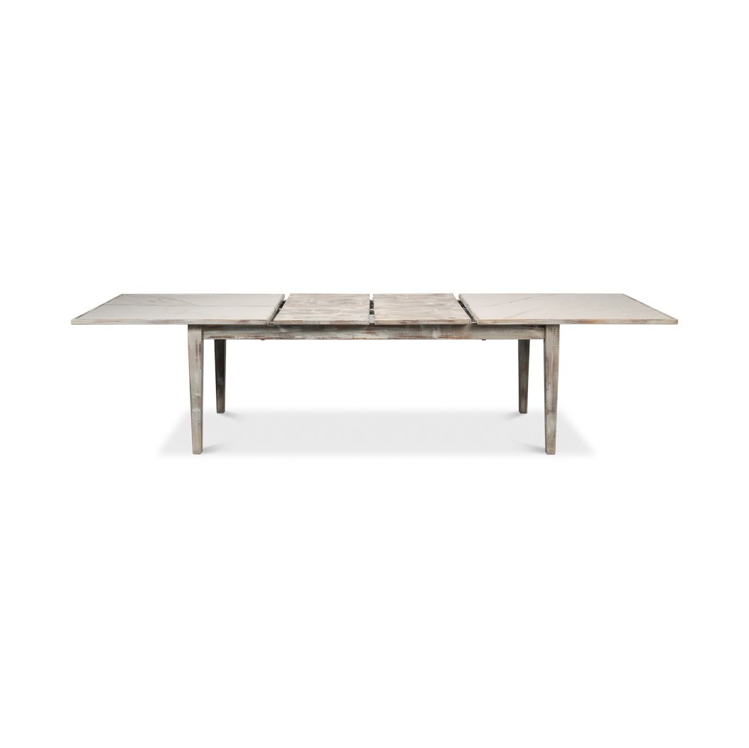 Neo Classic Gray Painted Extension Table - English Georgian America