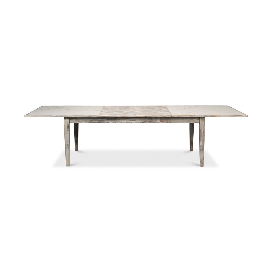 Neo Classic Gray Painted Extension Table - English Georgian America