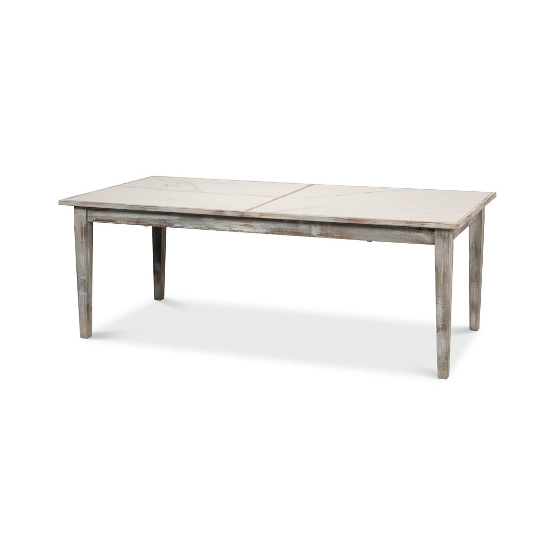 Neo Classic Gray Painted Extension Table - English Georgian America