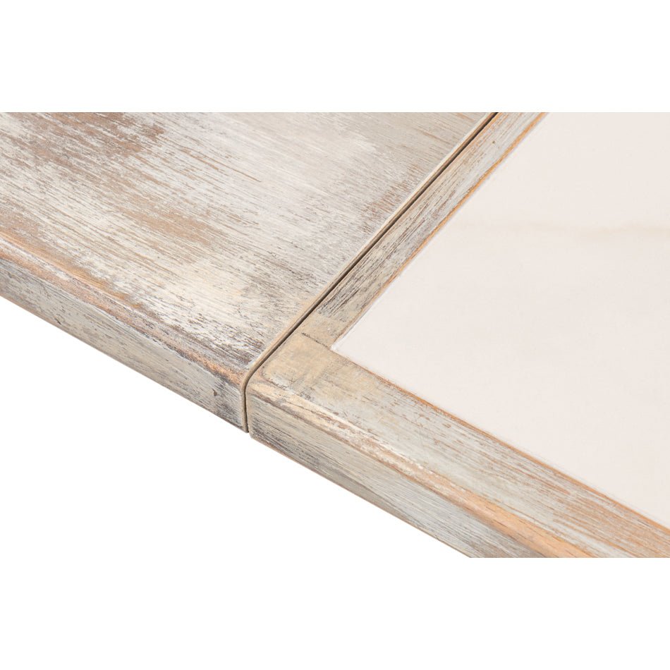 Neo Classic Gray Painted Extension Table - English Georgian America