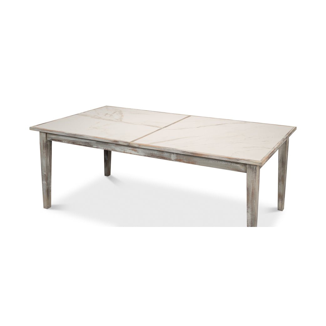 Neo Classic Gray Painted Extension Table - English Georgian America