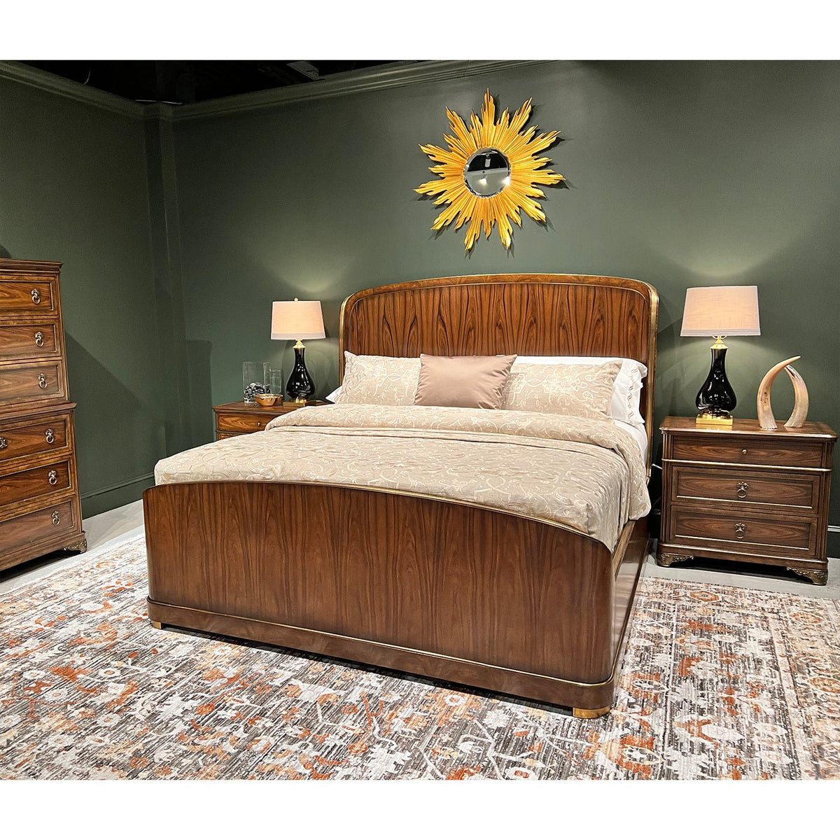 Neo Classic Inspired Bedside Chest - English Georgian America