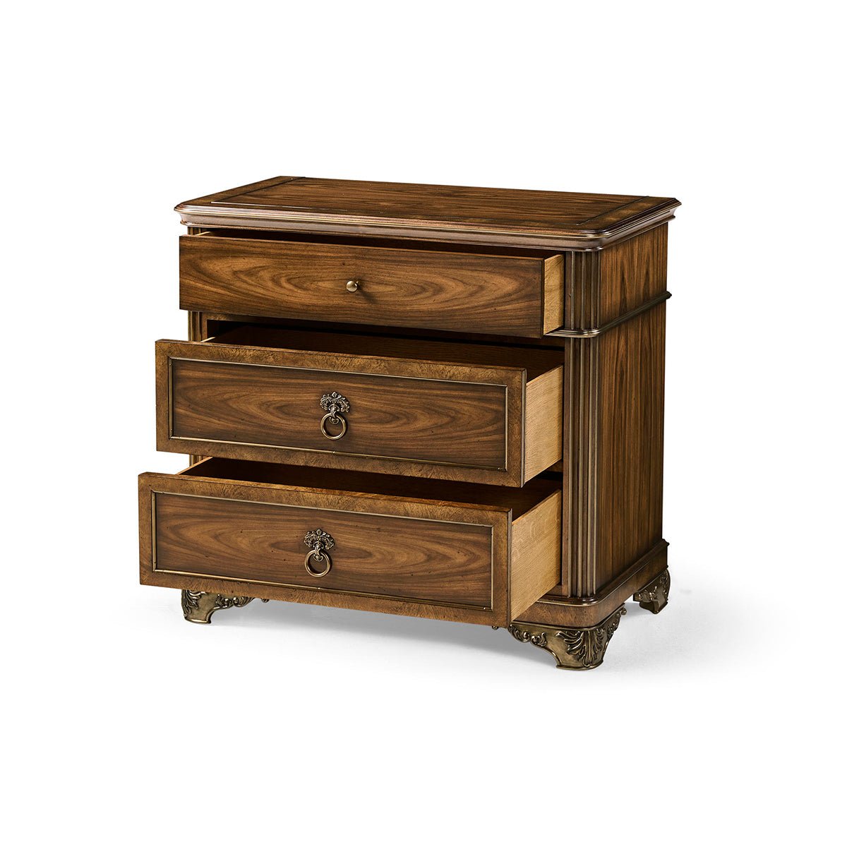 Neo Classic Inspired Bedside Chest - English Georgian America