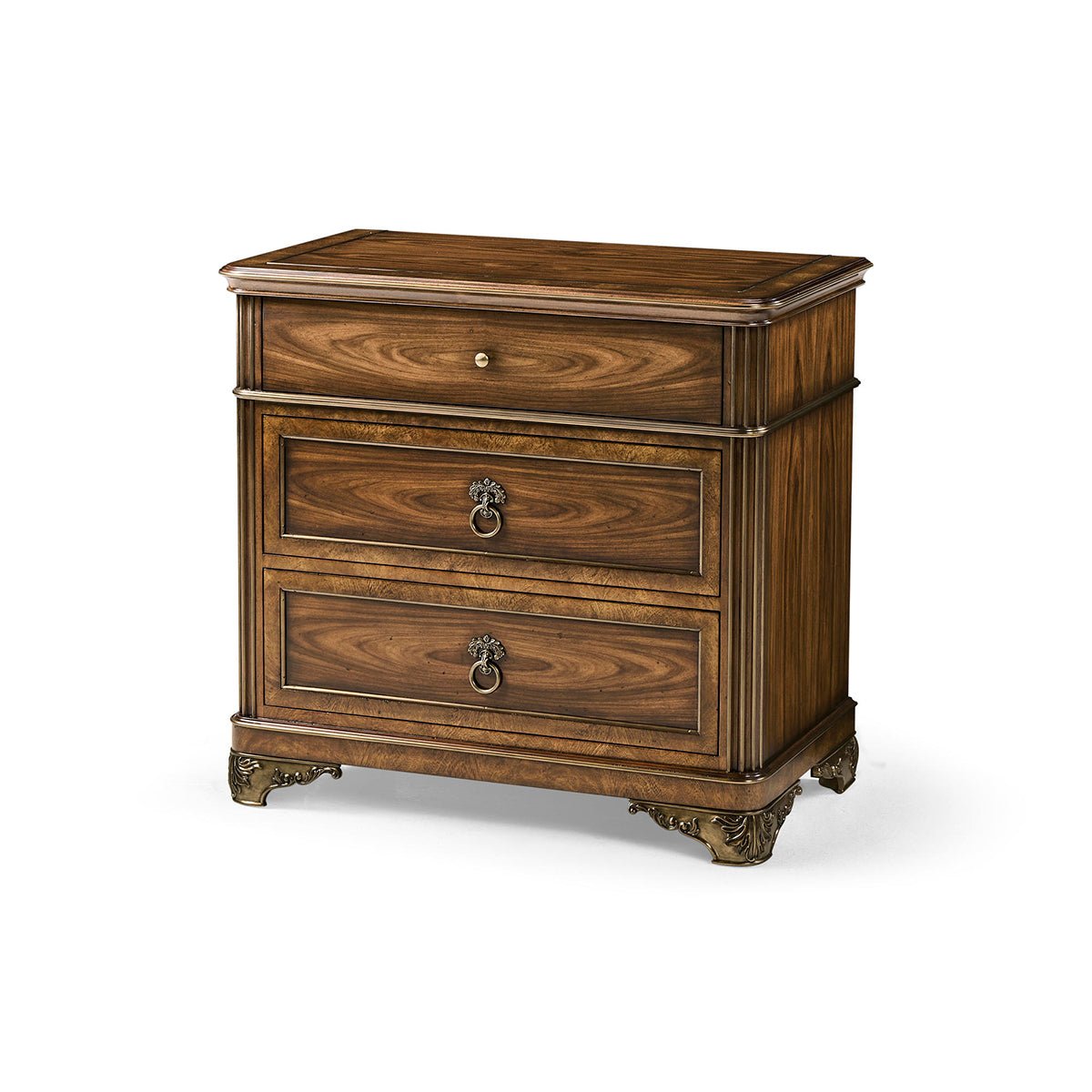 Neo Classic Inspired Bedside Chest - English Georgian America