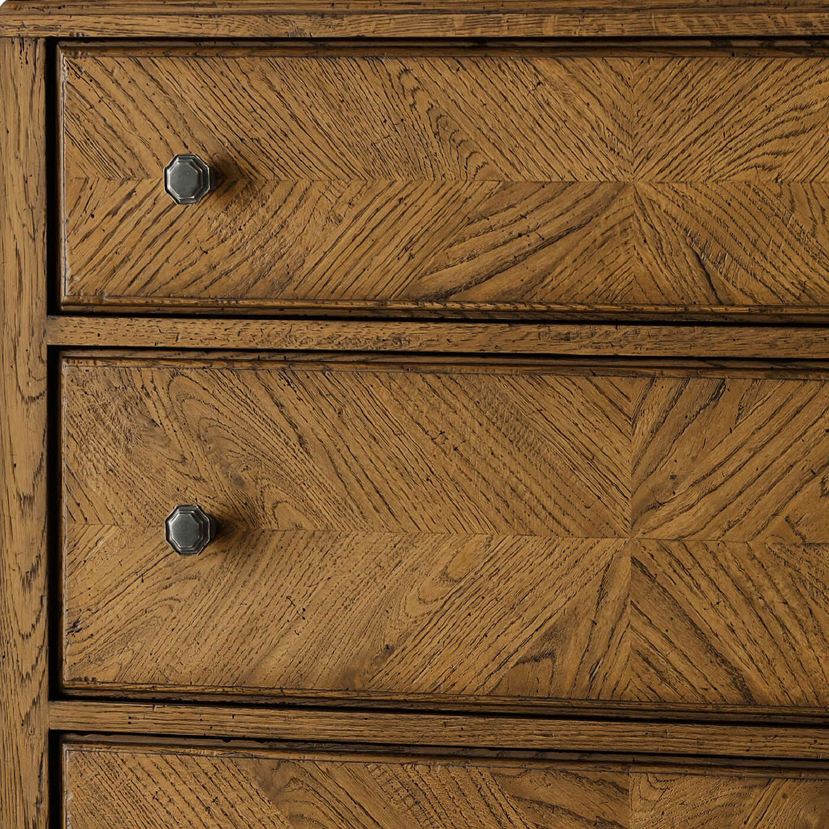 Neo Classic Oak Tall Dresser - Dark - English Georgian America
