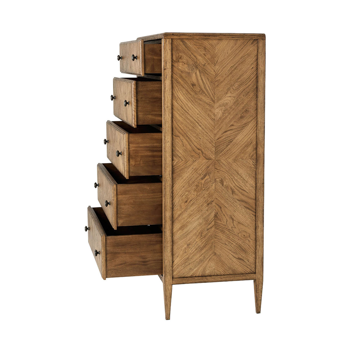 Neo Classic Oak Tall Dresser - Light - English Georgian America