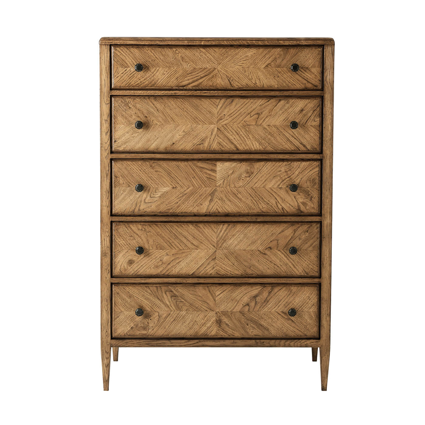 Neo Classic Oak Tall Dresser - Light - English Georgian America
