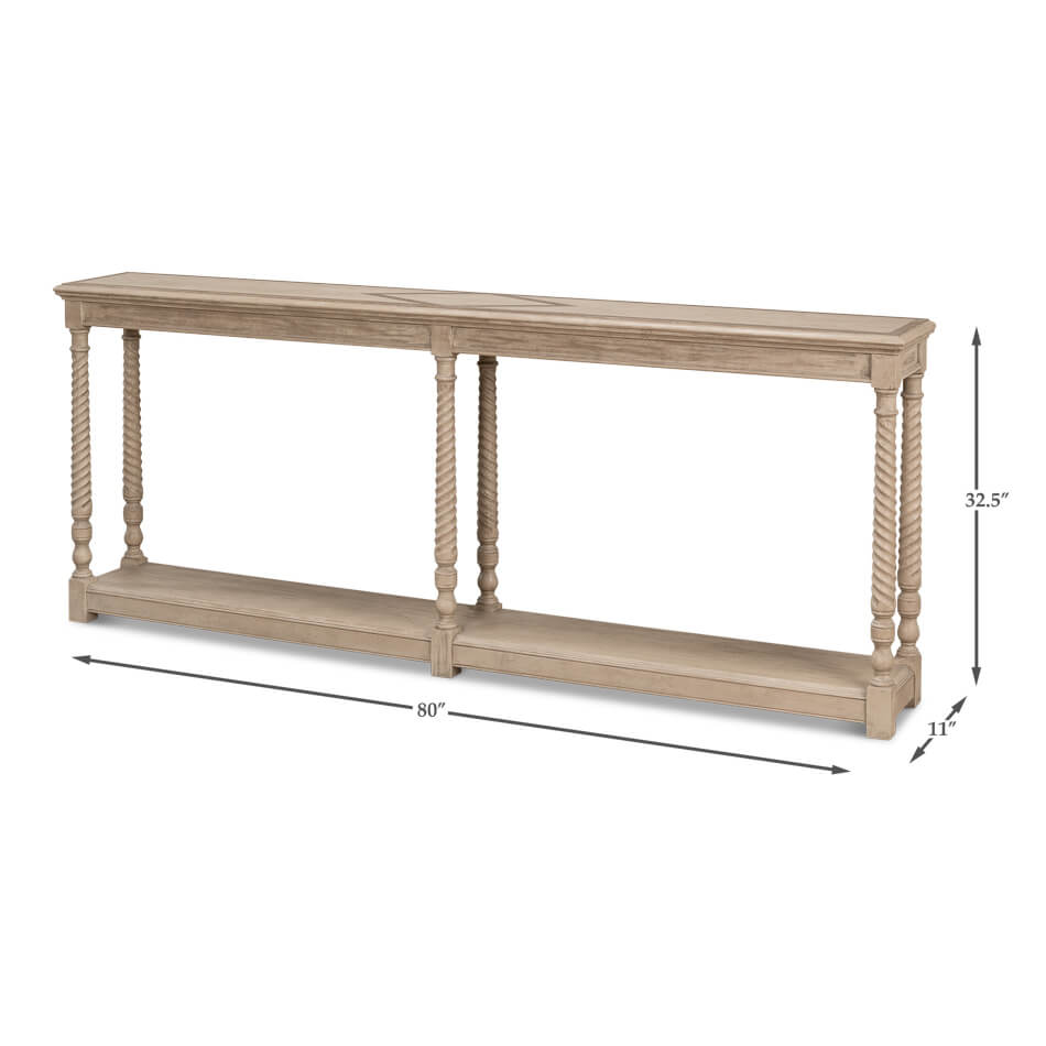 Neo Classic Pine Console Table - English Georgian America