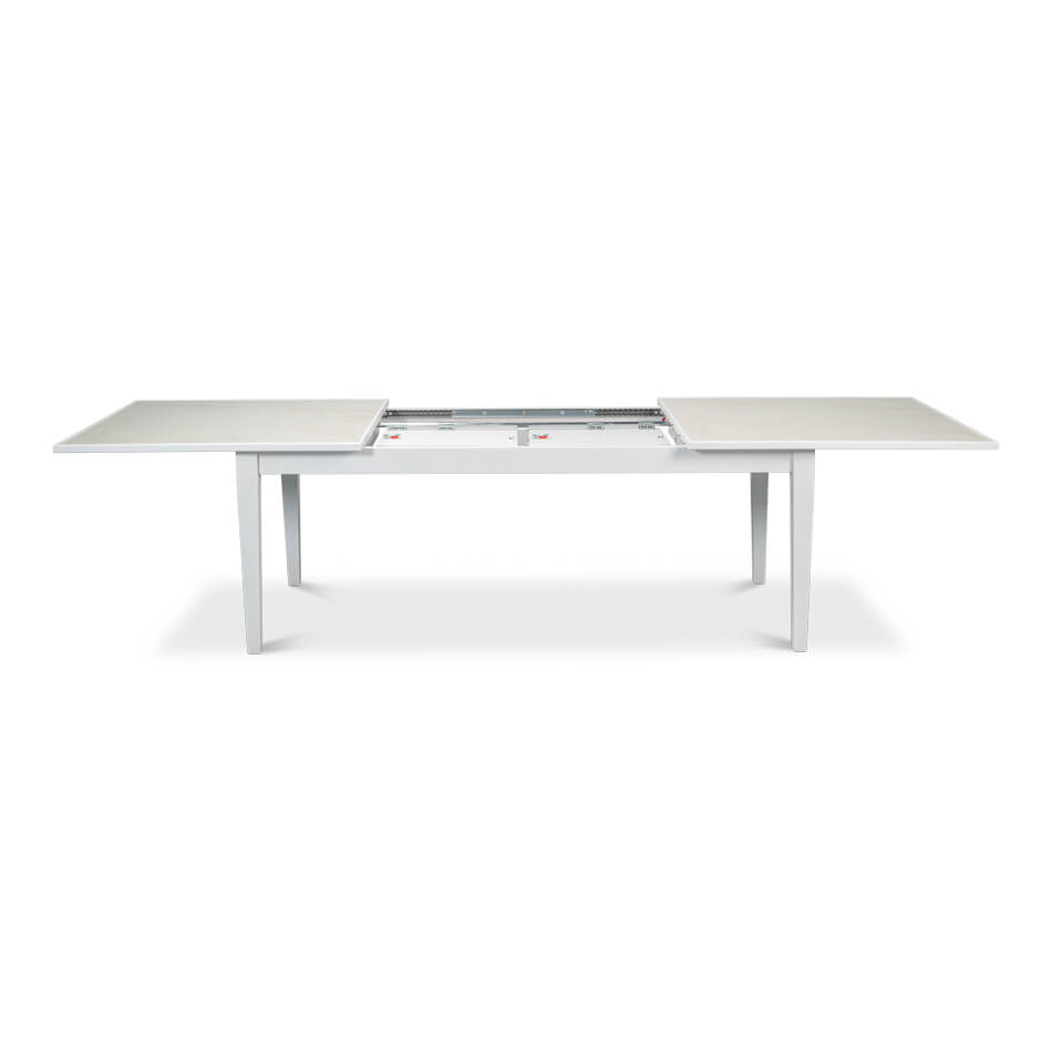 Neo Classic White Painted Extension Table - English Georgian America