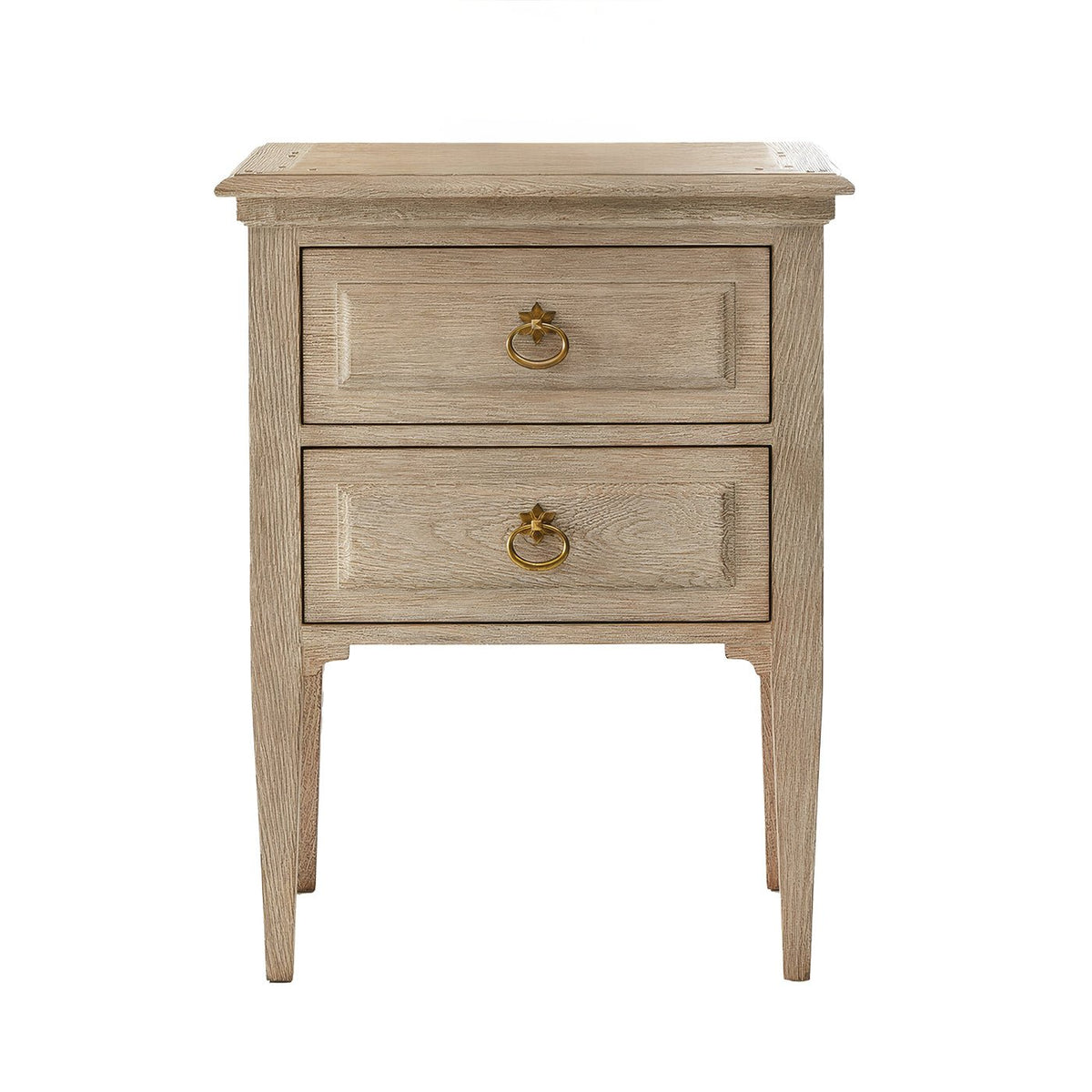 Oak Louis XVI Bedside Table - English Georgian America
