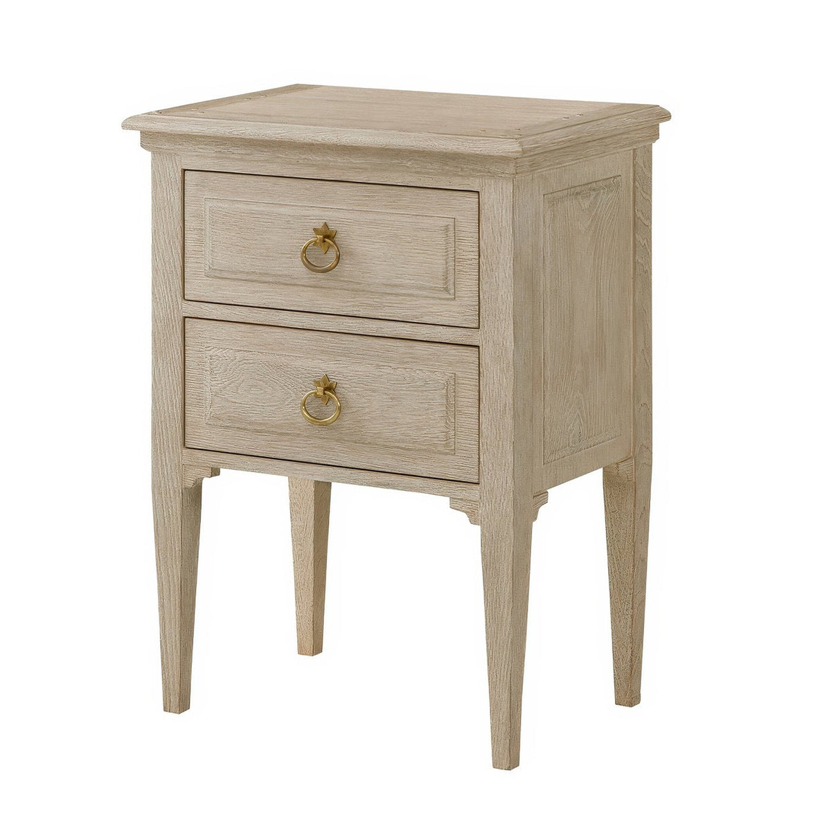 Oak Louis XVI Bedside Table - English Georgian America