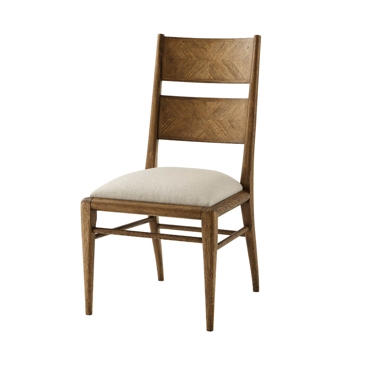 Oak Parquetry Dining Chair - Light Oak - English Georgian America