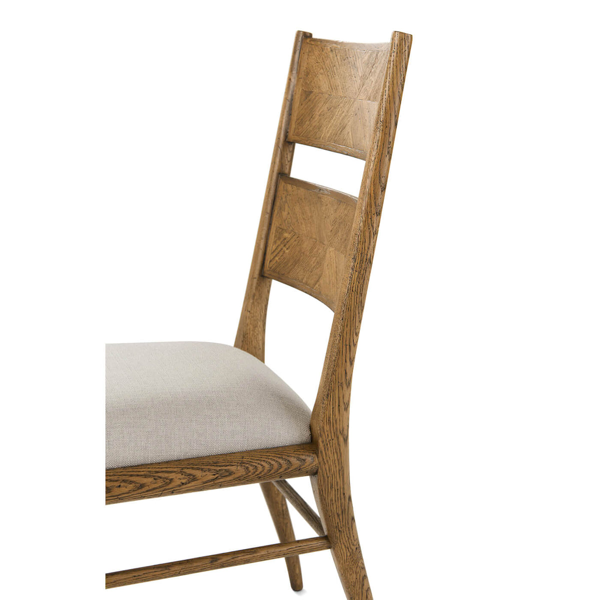 Oak Parquetry Dining Chair - Light Oak - English Georgian America