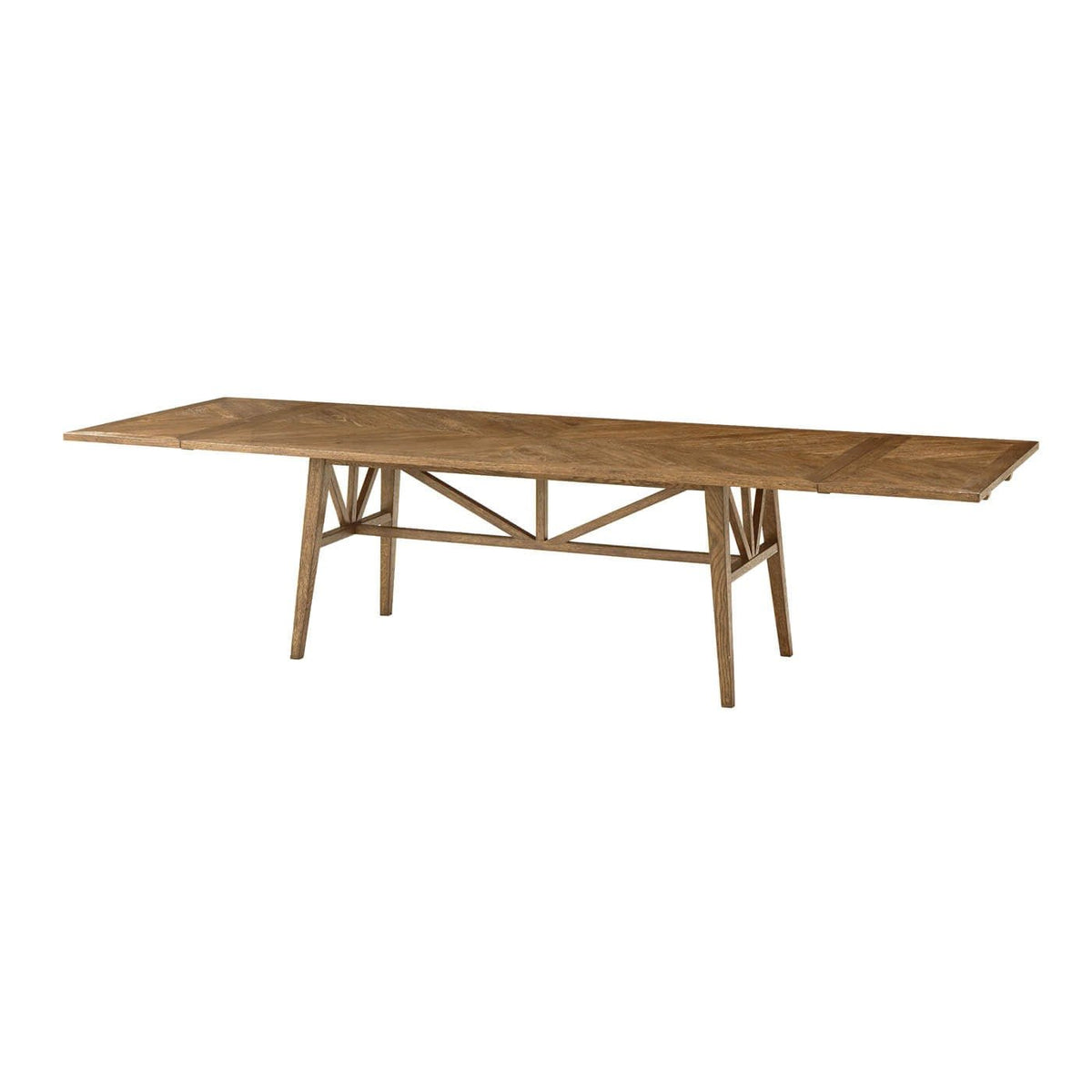 Oak Parquetry Extending Dining Table - English Georgian America