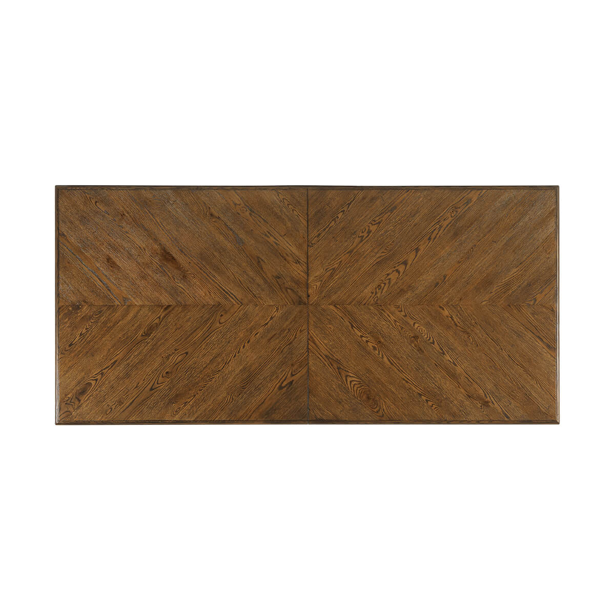 Oak Parquetry Extension Dining Table - English Georgian America