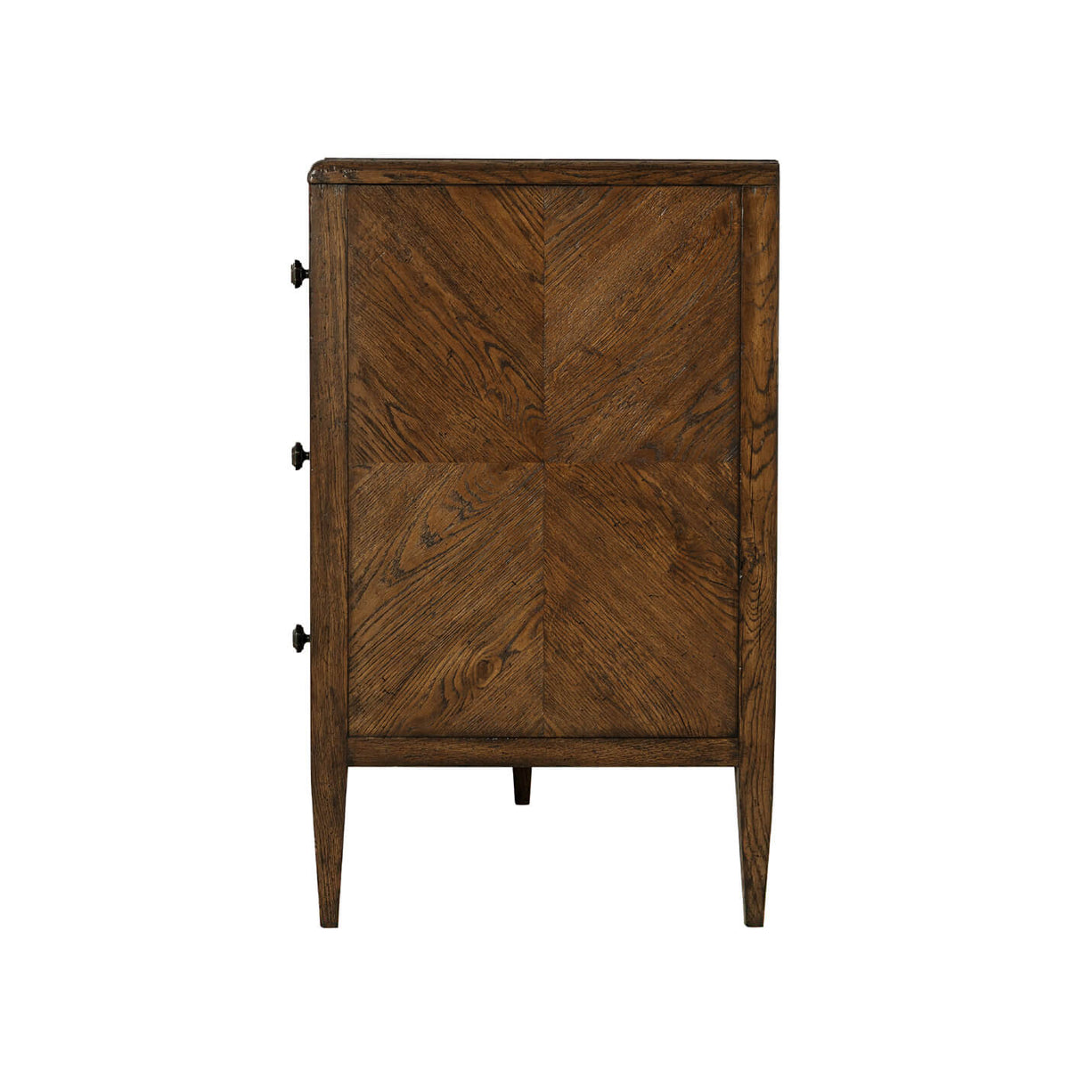 Oak Parquetry Six Drawer Dresser - English Georgian America